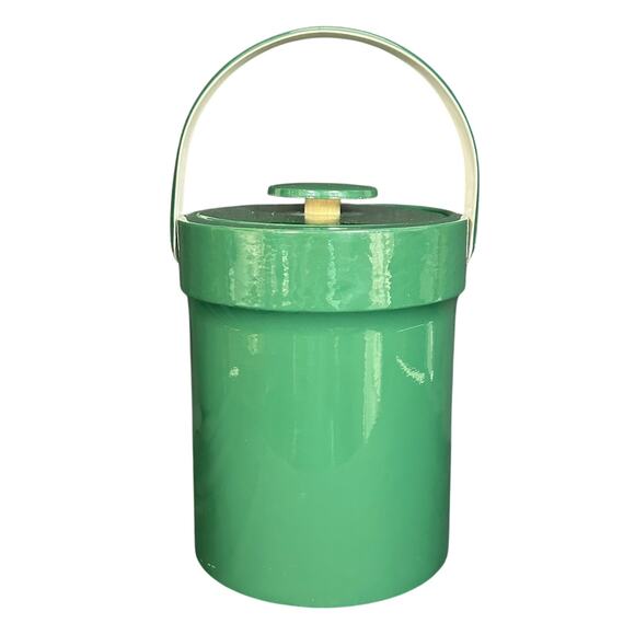 Green Vinyl Insulated Ice Bucket Ex - Picture 3 of 8